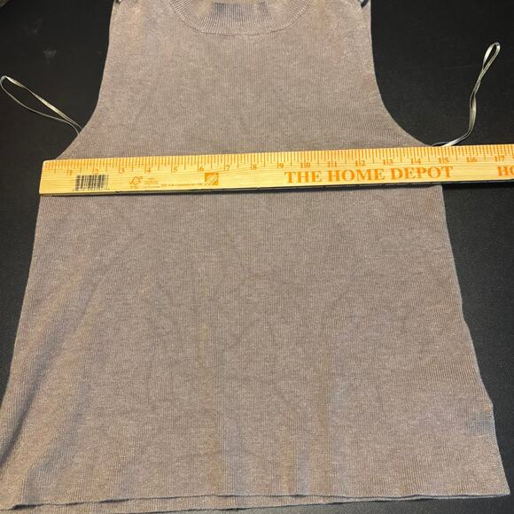 ee:some Ribbed Sleeveless Mock Turtleneck Sweater Women’s Size Small Tan - Picture 6 of 6